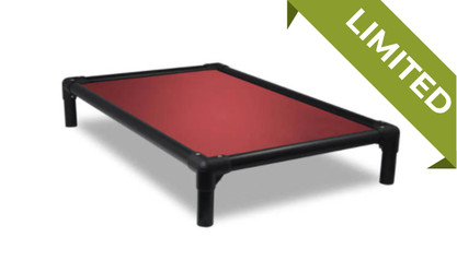 smoke colored heavy duty vinyl fabric shown with the black aluminum frame