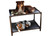 Two dogs resting on a Kuranda Bunk Bed with Walnut Frame, one dog on the top level and one dog on the bottom level.