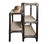 Walnut Frame Cat Tower shown with pads on several tiers and a cat resting on one tier