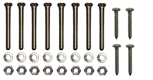 layout of all replacement nuts and screws for the aluminum bed