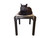 Cat resting on top a Kuranda Cat Bed with walnut frame