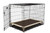 Almond Frame Crate Bed inside of a Dog Crate with the crate door open