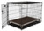 Silver Aluminum Crate Bed inside of a Dog Crate with the crate door open