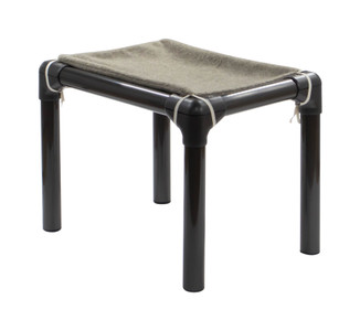 Oatmeal Fleece sized to fit on a Cat Tower or Cat Bed, shown on a Cat Bed