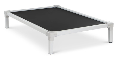 Black color replacement fabric on a slimline bed