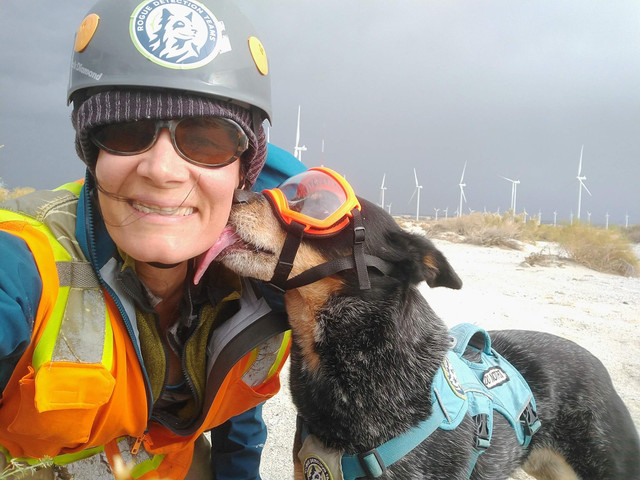 Woman with dog