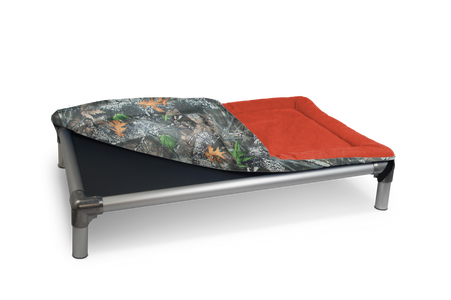 1 side Backwoods Camo and 1 side Red colors Custom Cordura Pad in the 40x25 size