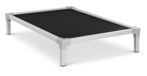 the Kuranda Slimline Bed shown with a black 40oz vinyl fabric
